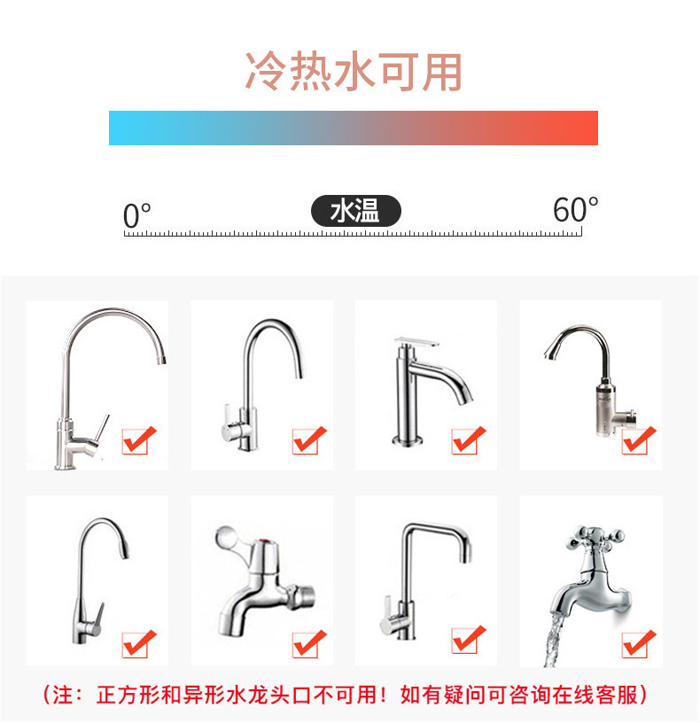 厨房水龙头防溅头嘴过滤延长花洒喷头增压神器加长节流通用延伸器详情16