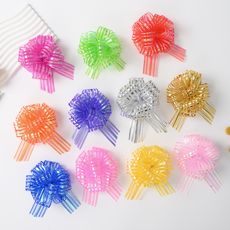 Transfronterizo 30 cinco líneas de nieve bola de flores decoración del coche de boda fiesta diseño de regalo de embalaje de flores tirando de cinta de flores