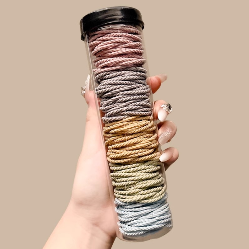 Simple, alta elasticidad, banda de goma duradera, anillo de cabello, cuerda de cabello baja, cuerda de cabello no lesionada, cubierta de cuero, tocado para mujeres