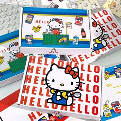 市場kittyシリーズの飛行機の箱の漫画のかわいい高顔の値はカードの飛行機の箱のギフトの箱の包装の速達の手を出します。
