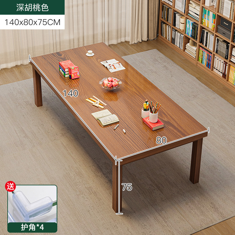 Mesa de trabajo sala de estar grande escritorio largo pierna de madera maciza escritorio de la computadora en casa Escritorio de estudio sala de estar Mesa Grande image 8
