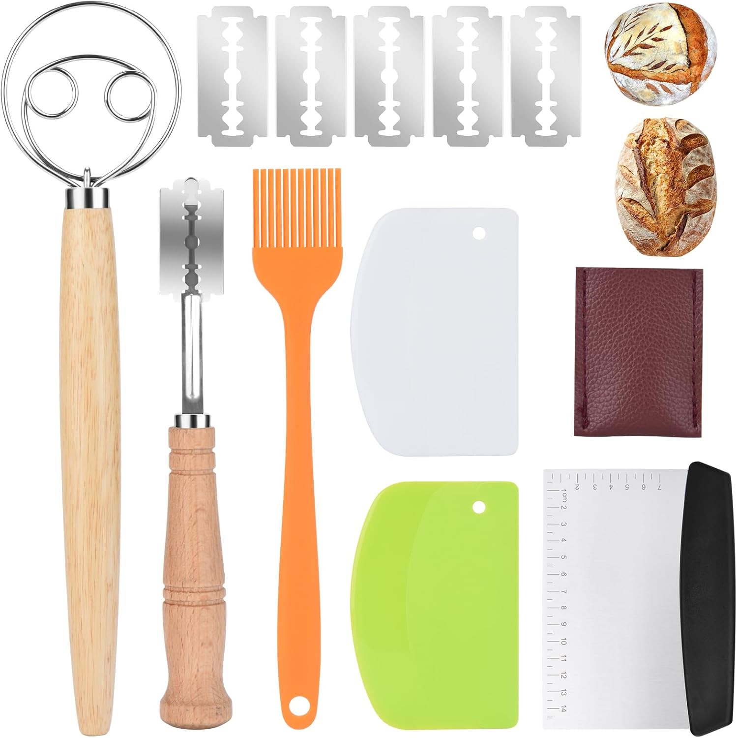 Juego de herramientas para hornear azul de fermentación de pan europeo caliente de Amazon transfronterizo