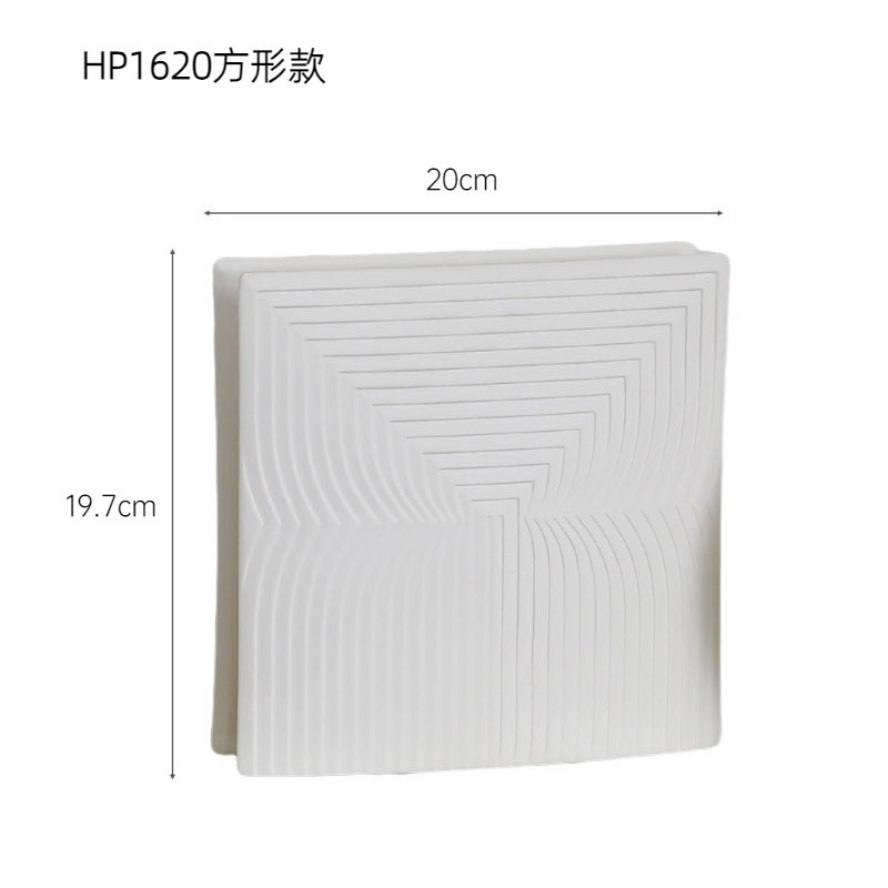 INS Nordic blanco creativo geométrico de cerámica florero arreglo floral salón entrada gabinete del vino Decoración