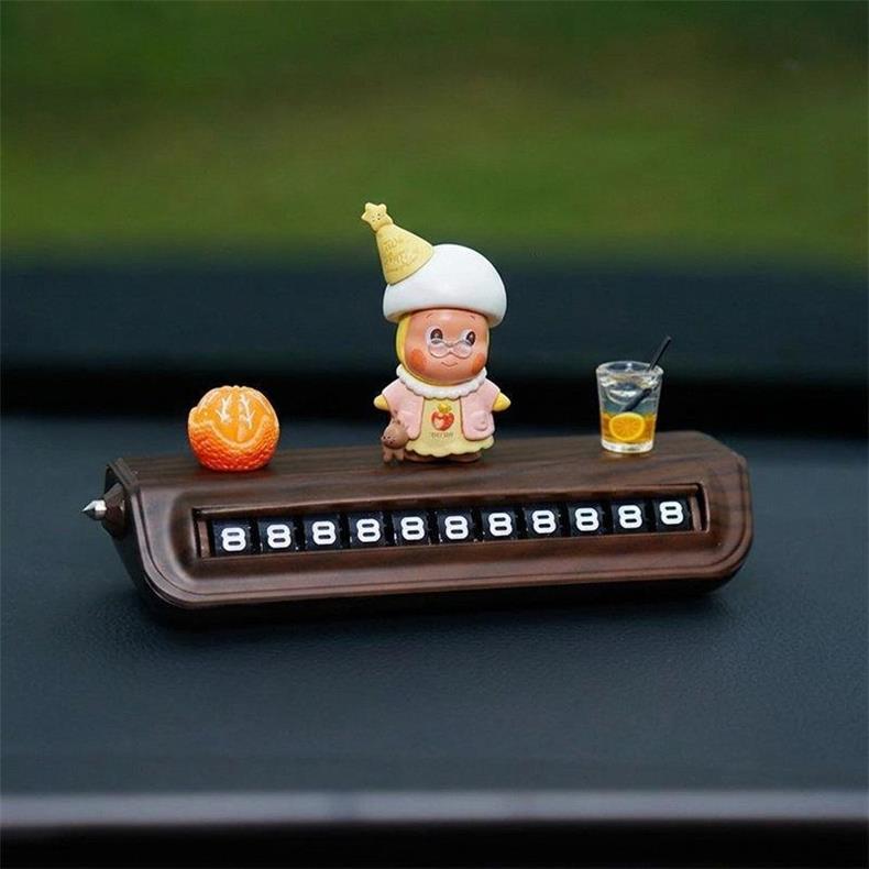 Creative and Cute Temporary Car Parking Number Plate, New Model for the New Year, Car-Mounted Phone Number Plate for Moving the Car