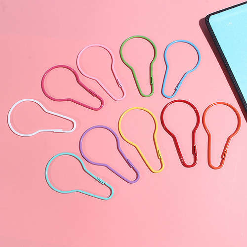 Colorful alloy bake paint light bulb claw clip lobster claw keychain box bag hook clip DIY accessories material pack