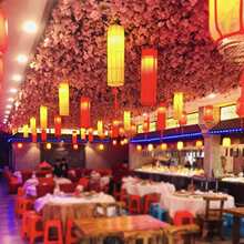 花吊顶假花室内走廊顶部装饰天花板吊顶屋顶遮丑藤条餐厅