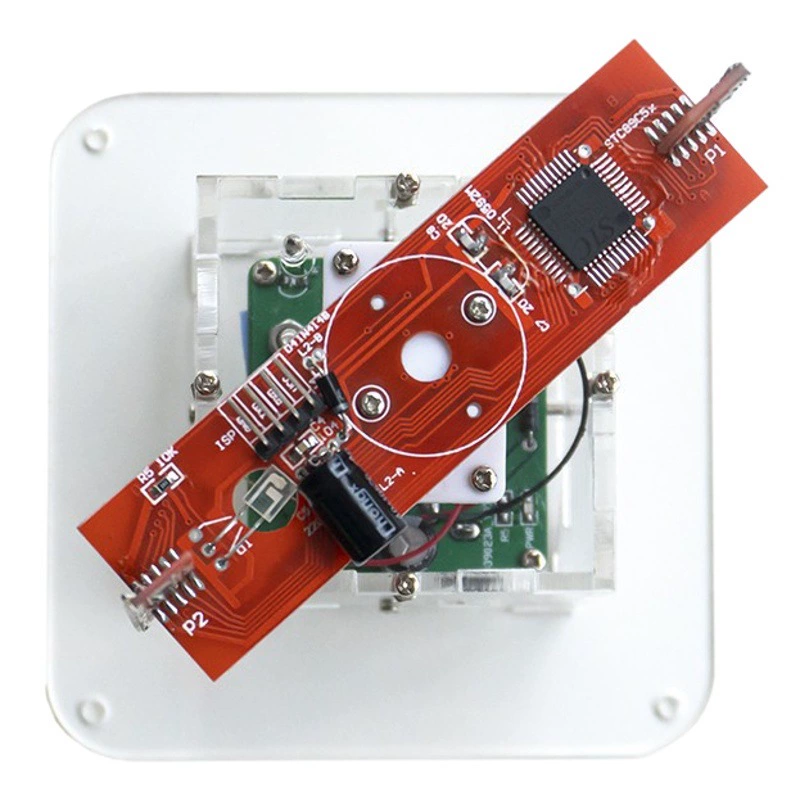 Двухцветный светодиодный дисплей с перекрестным вращением, набор для самостоятельной сборки (DIY) с микроконтроллером 51 и программой, TJ-56-114A