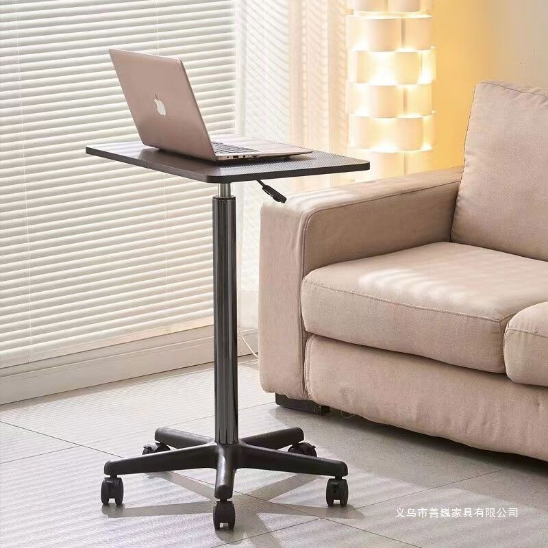 Mobile Adjustable Workbench Bedside Desk Live Streaming Laptop Table with Lectern Standing Roller Small Table
