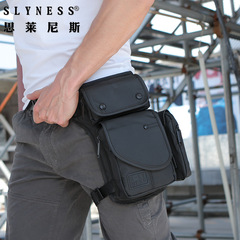 Cross-border exclusive men's chest bag with large capacity, waterproof nylon waist bag, European and American black casual crossbody bag