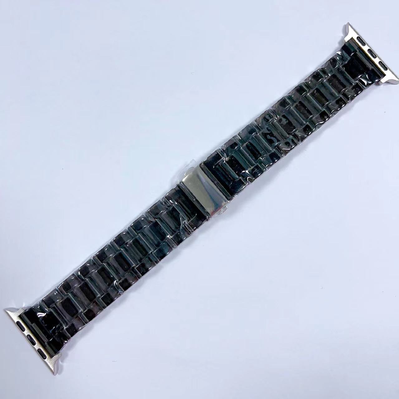 Aplicable a Huawei Samsung tres correa de reloj de plástico arco iris sólido correa de reloj de plástico Apple iwatch