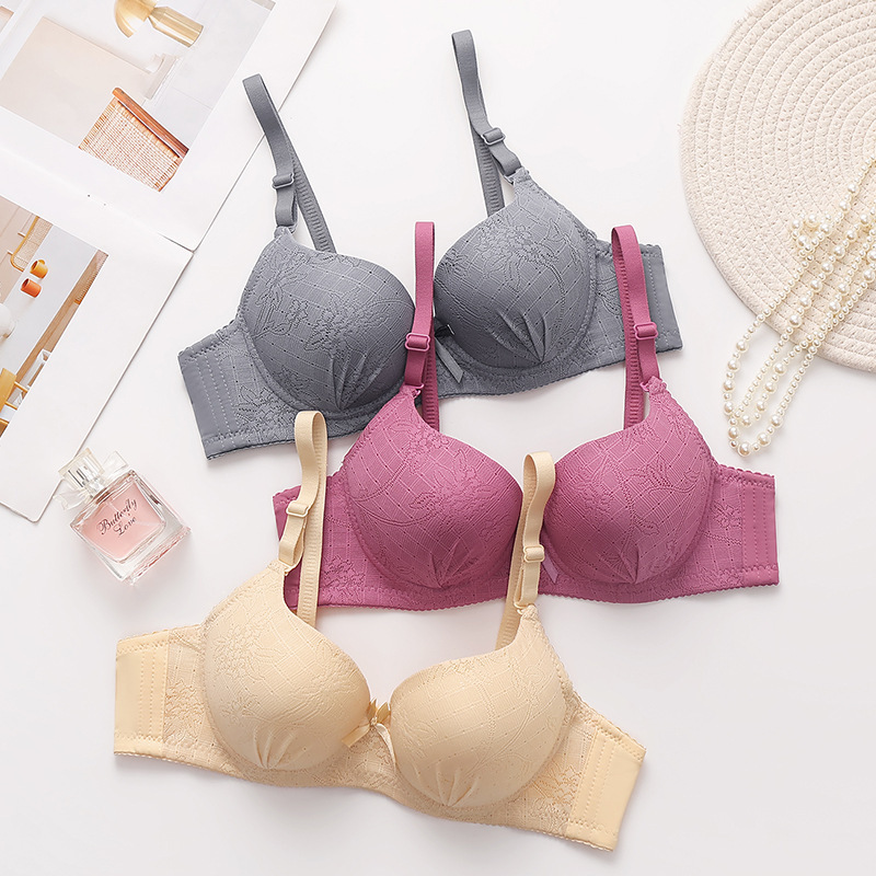 New Model Launched, Elegant Large Size, Personalized Creative Embroidery, Fashionable Casual Bra, Wholesale from Manufacturer, Available in Multiple Colors