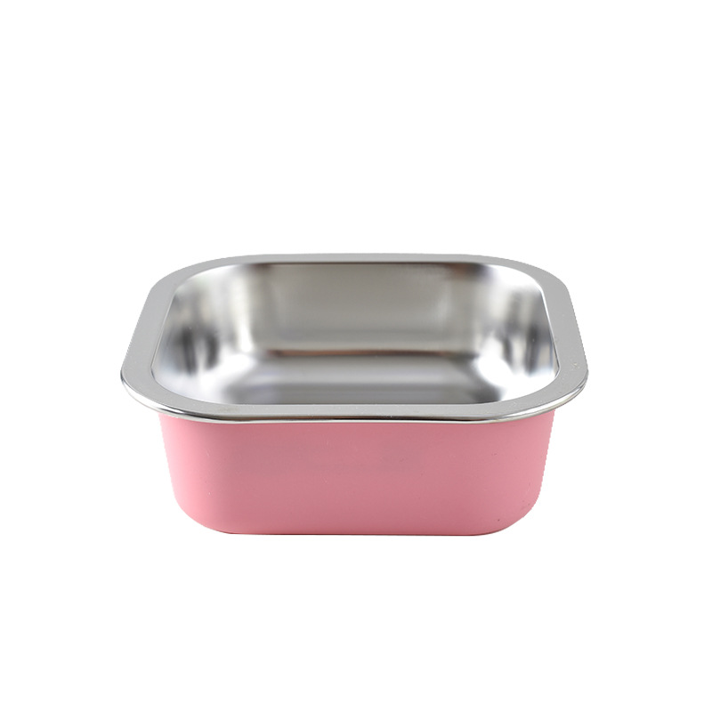 Pet Bowl tazón de comida para perros antidetonantes tazón para perros pequeño tazón de arroz para perros de acero inoxidable tazón para perros suministros para mascotas en stock al por mayor