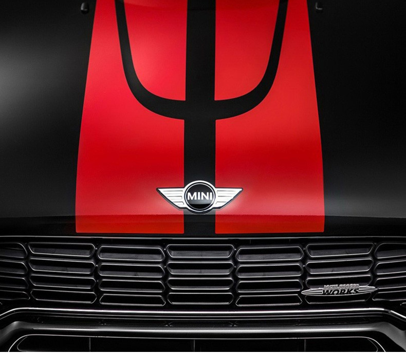 Suitable for Bmw Mini R55R56R60R61 Engine Hood Label Matte Black Rear Label All4 Modification Label