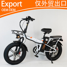 20寸48V00W电动自行车助力车锂电哈雷油刹出口外贸载重王雪电单车