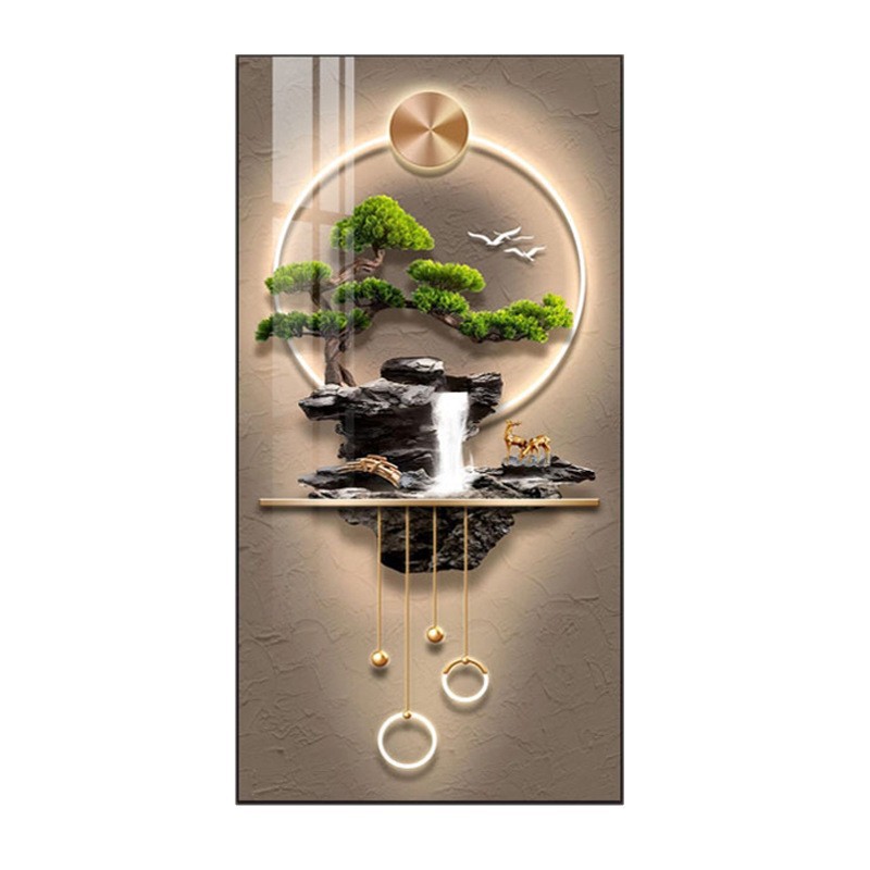 Pintura decorativa de vestíbulo lujosa moderna sencilla pasillo pinturas murales colgadas pinturas de vestíbulo en la casa frente a la sensación de alto nivel