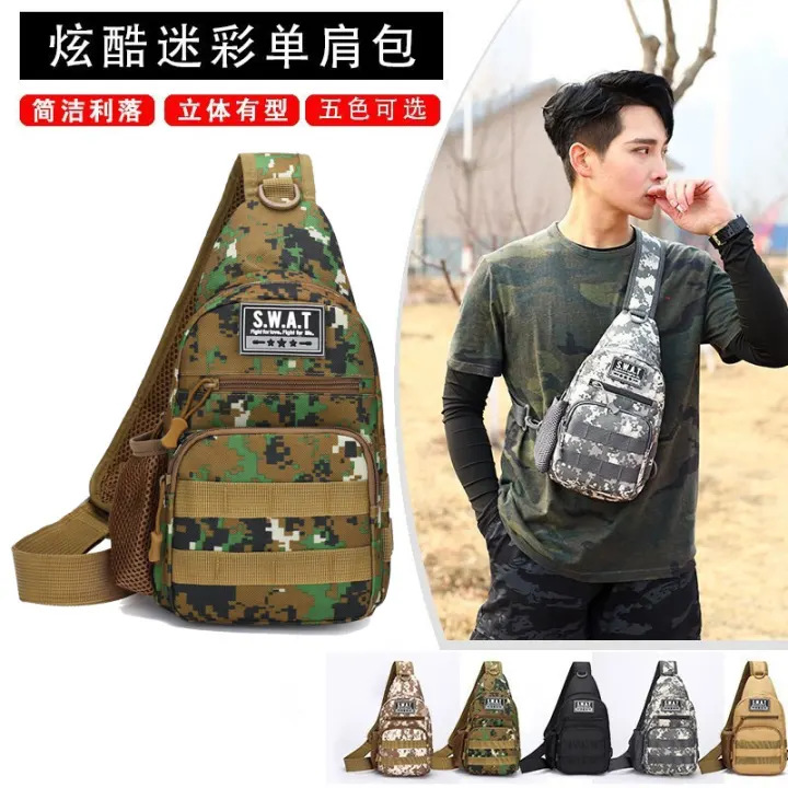 Wholesale new men's chest bag, Korean style crossbody bag, casual Oxford cloth niche backpack, single shoulder bag, trendy men's chest bag