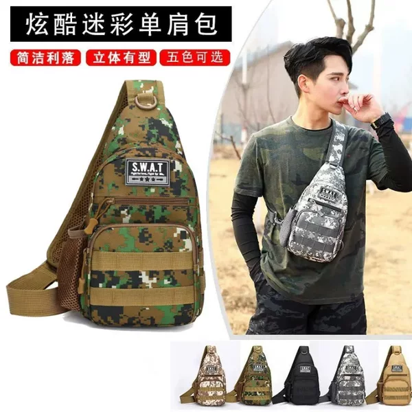 Wholesale new men's chest bag, Korean style crossbody bag, casual Oxford cloth niche backpack, single shoulder bag, trendy men's chest bag