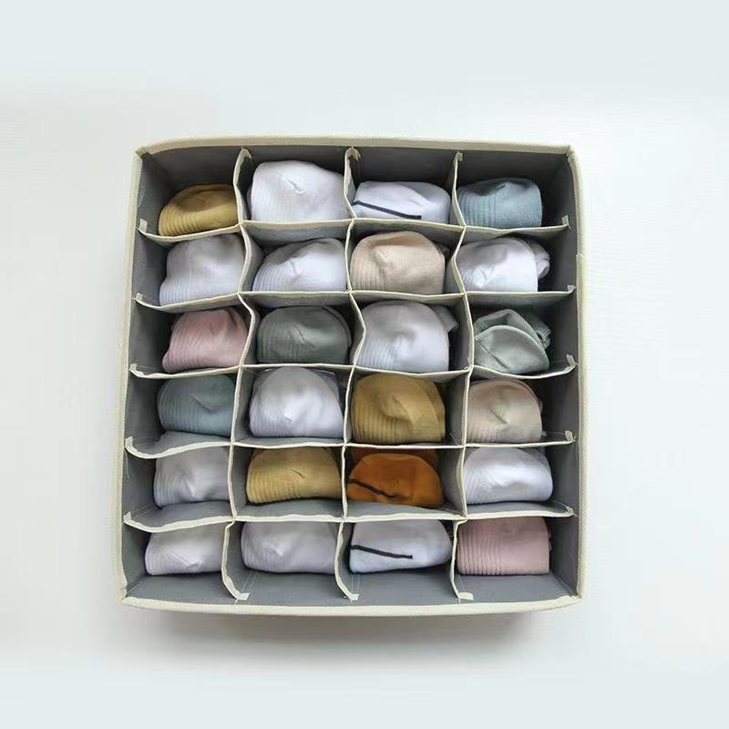 Caja Organizadora de Ropa Interior Plegable Set de 4 Piezas de Tela para el Hogar