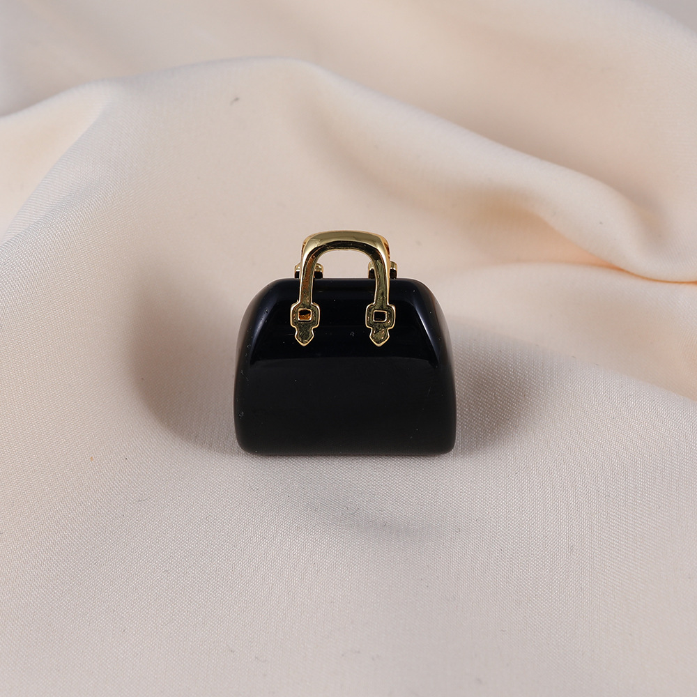 Pendant Jewelry Making Type 1 Piece 25 * 28mm Natural Stone Crystal Agate Bag Pendant