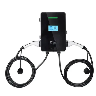 Double-Headed Gun New Energy Electric Vehicle Ac Charging Pile 14Kw22Kw44Kw European Standard National Standard Ocpp Charger (Elektrikli avtomobil şarj cihazları)