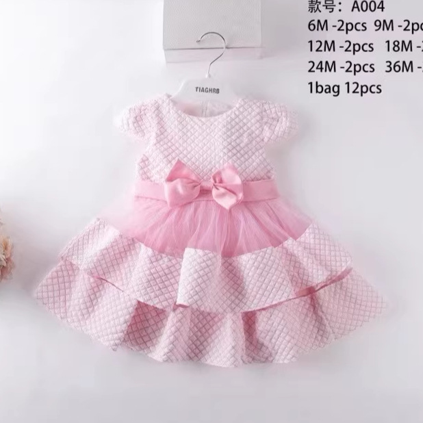 Vestido de Princesa con Mariposa para Bebé de Algodón con Lazo image 3