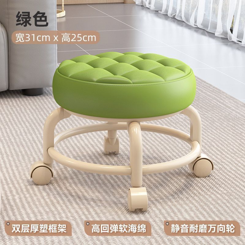 [등받이 없는 원형스툴-회전바퀴] 그린