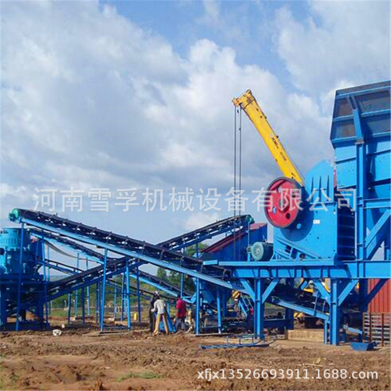 大型矿山采石场花岗岩青石砂石骨料破碎制砂生产线 节能制砂设备