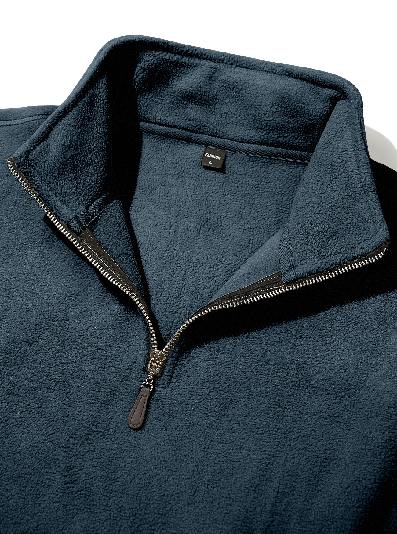 Men's Half-zip Stand Collar Long Sleeve Pullover Jacket_voghion.com