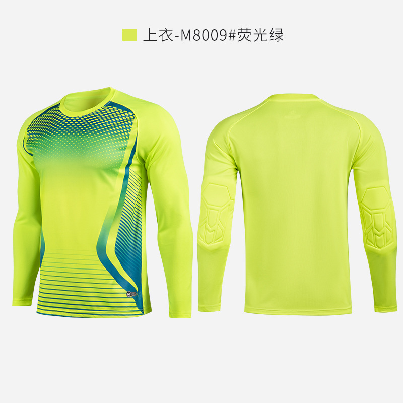 Portero de fútbol ropa traje de los hombres adultos puerta uniforme niños de manga larga pórtico ropa equipo de fútbol Número de impresión