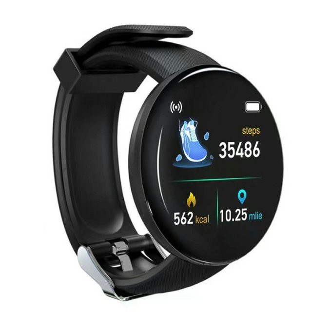 Reloj inteligente D18S con monitoreo de ritmo cardíaco y sueño, compatible con Bluetooth