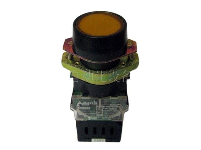 供应 爱克斯按钮开关 AS2202-11D 带灯 黄色12V 24V
