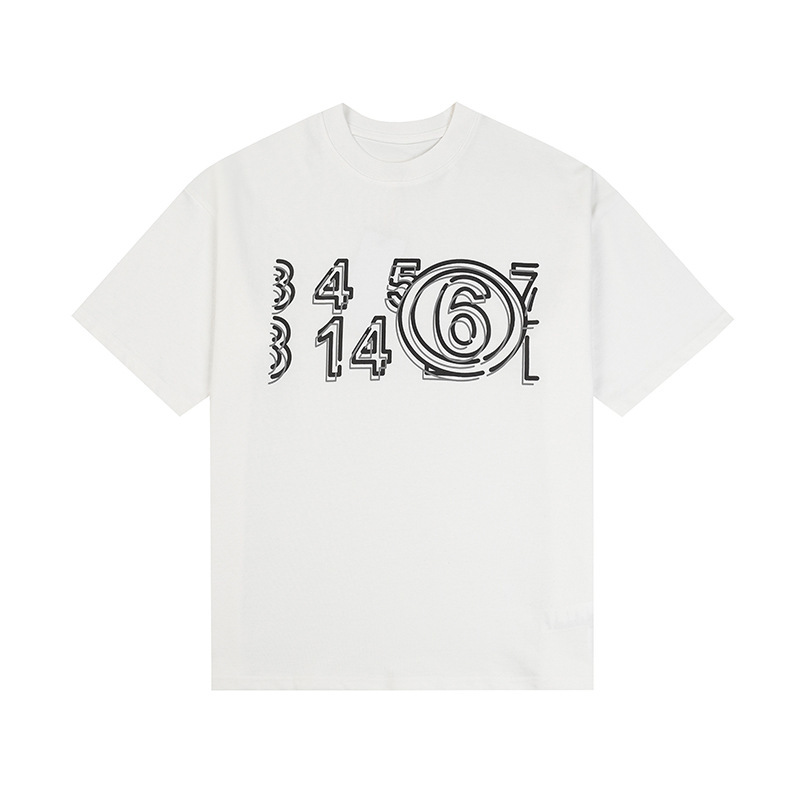 Maison Margiela MM6 ピュアコットン二重糸半袖メンズ Tシャツ高品質スポットのクロスボーダー限定|undefined