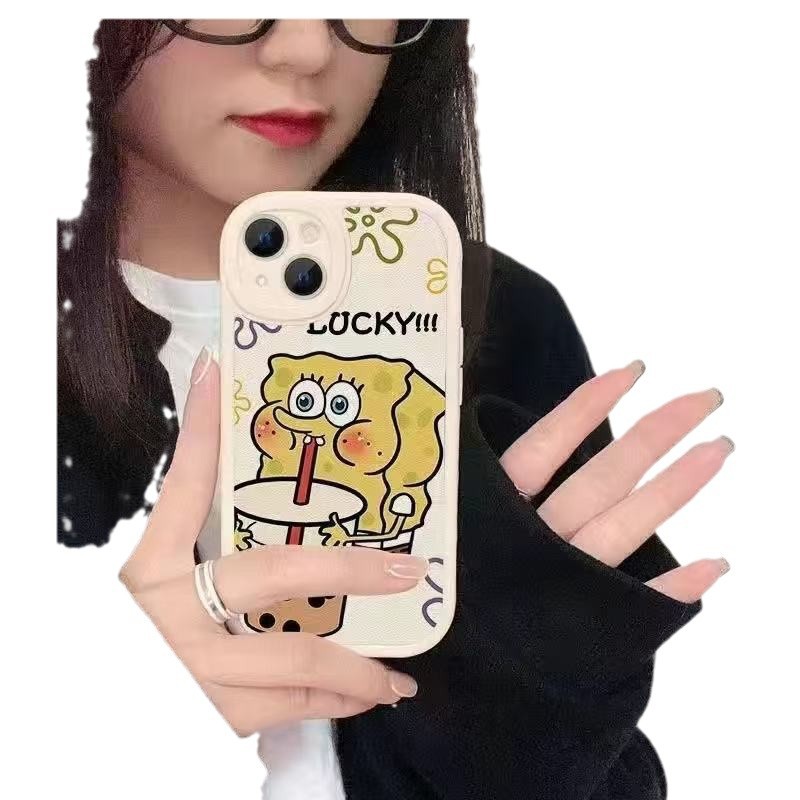 Nueva piel de cordero para iPhone 16 funda para teléfono móvil Apple 15promax anti-caída 13/12 personalidad europea y americana 11x