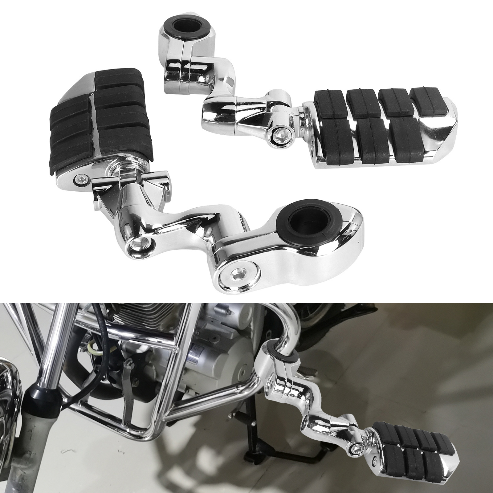 Suitable for Harley Road King Street Glide Modified Aluminum Alloy Footrests Motorcycle Modification Parts