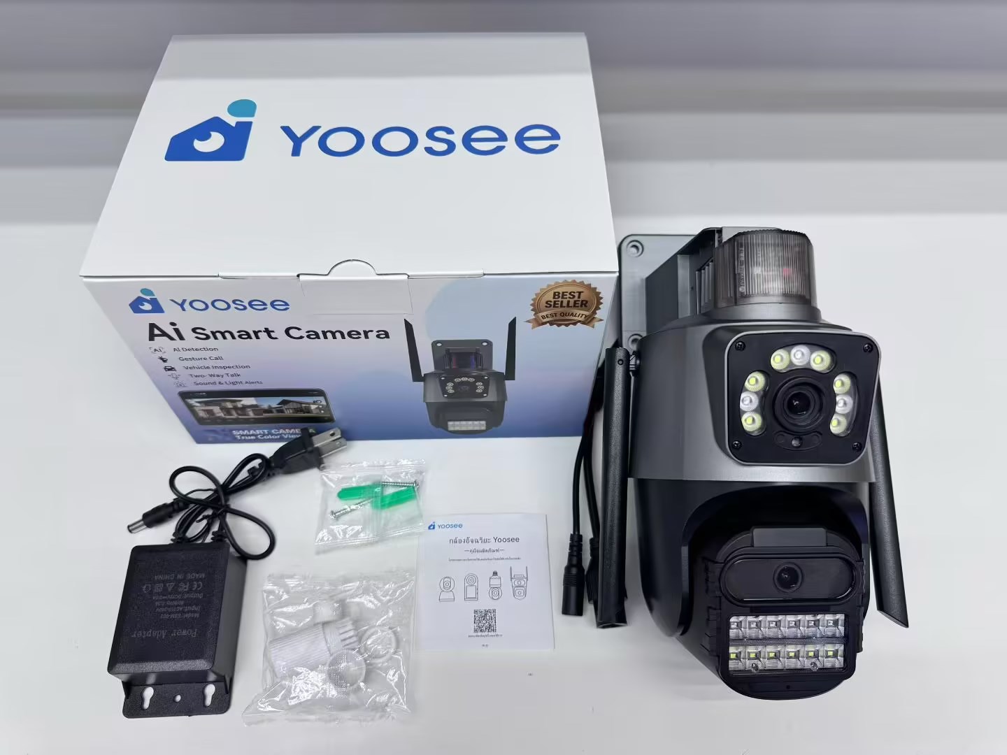 yoosee跨境爆款室外防水AI监控摄像头夜视高清WiFi家用CCTV监控器