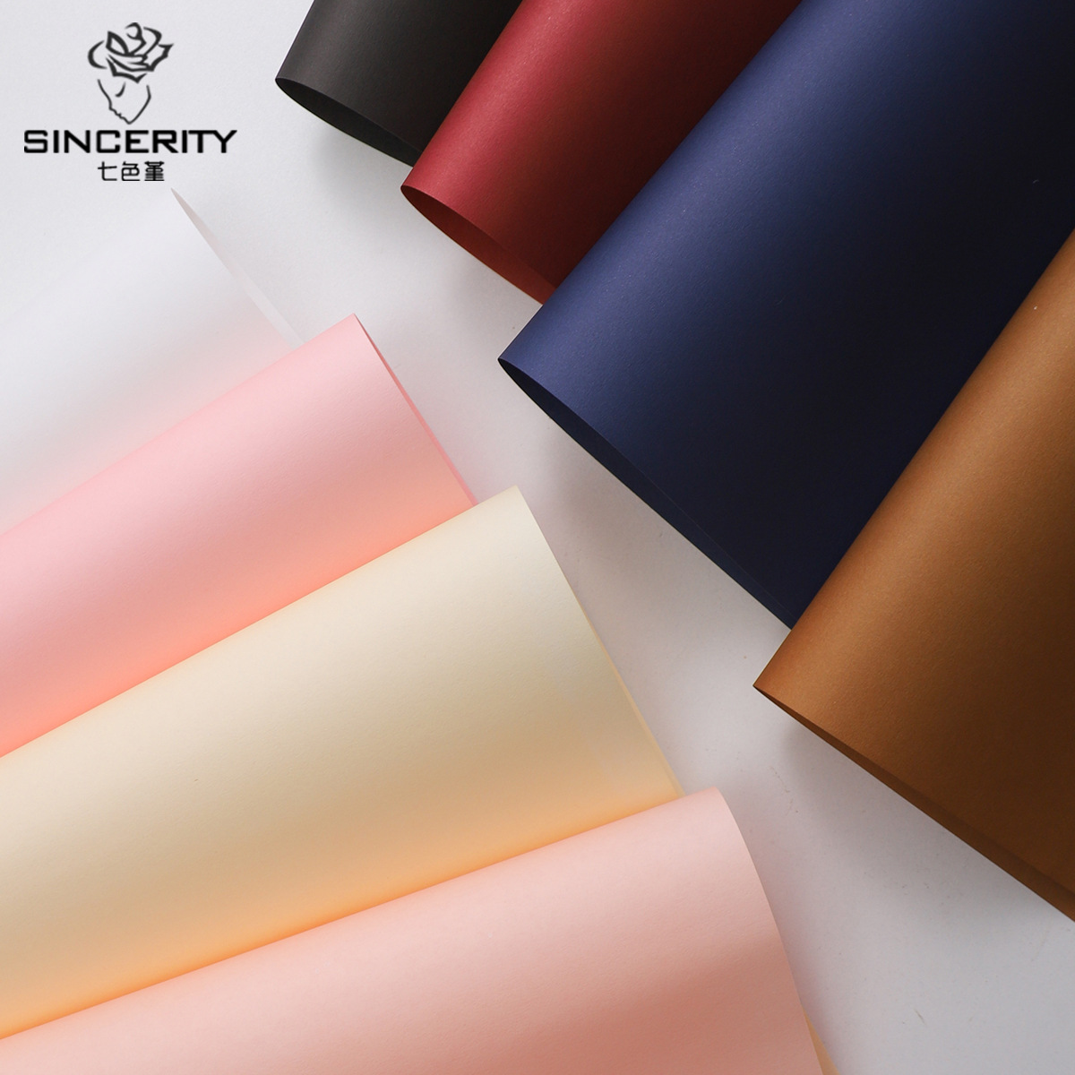 7 colores cordier sin cortar pequeño papel de flor engrosado material de embalaje de flores kraft ramo de flores papel de embalaje de flores