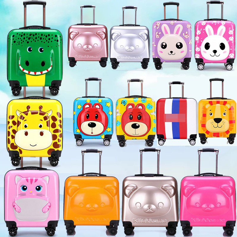 Children's Suitcase 18inch Cartoon Cute Trolley Case Gift Box Universal Wheel Boarding Suitcase Travel Suitcase Can Be Printed with Logo