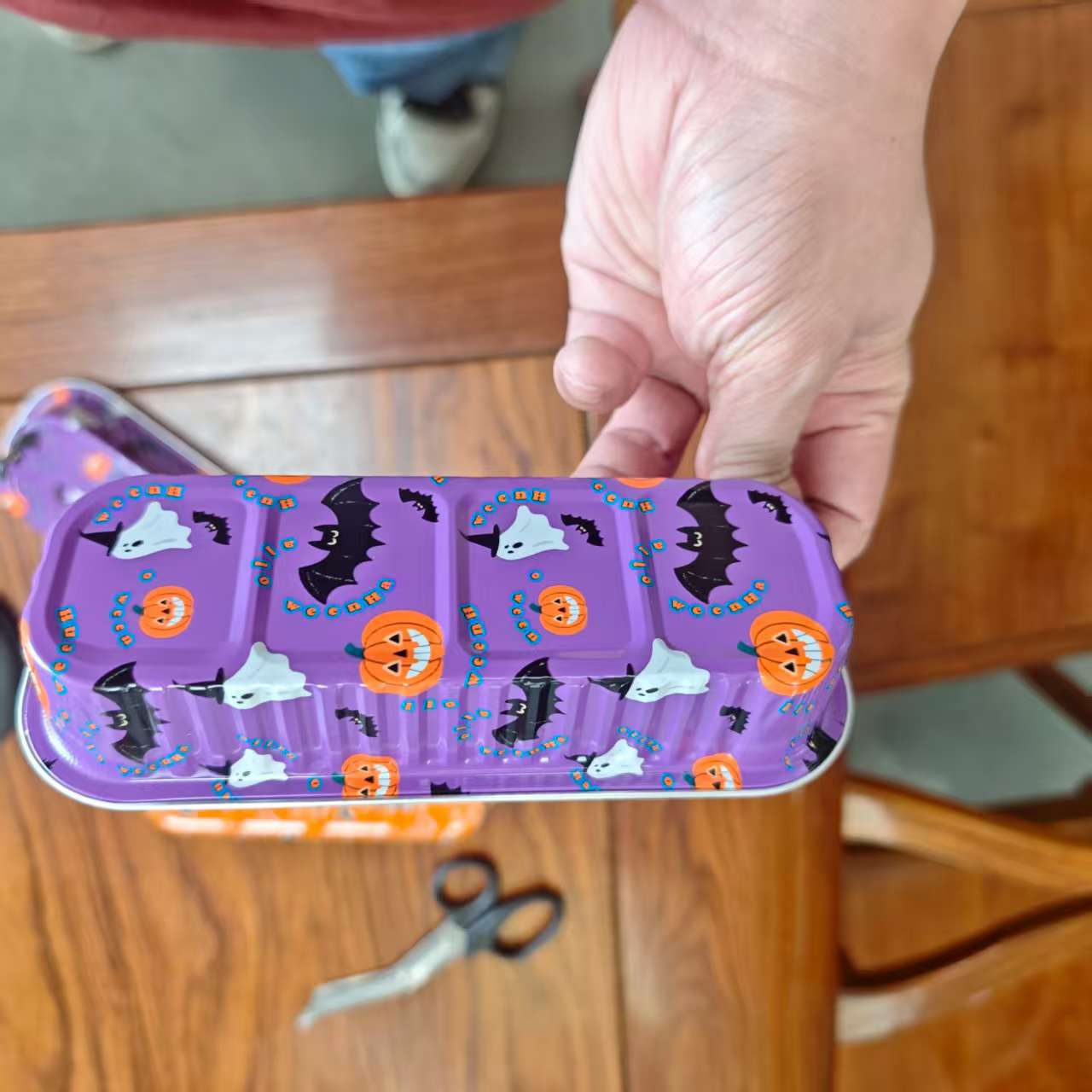 Engrosada papel de aluminio caja de papel de estaño barbacoa rectangular desechable queso patata dulce Sushi al horno Durian caja para hornear