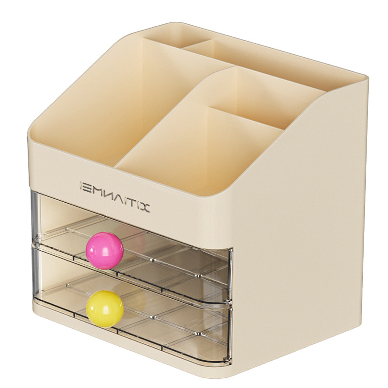 Caja de almacenamiento de cosméticos, escritorio, caja de almacenamiento de alta calidad, tocador de gran capacidad, productos para el cuidado de la piel, máscara de lápiz labial, estante de almacenamiento