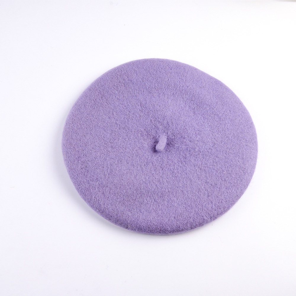Unisex Wool beret Autumn-winter vintage woolen painter's hat Winter hat Lady's bud hat_voghion.com