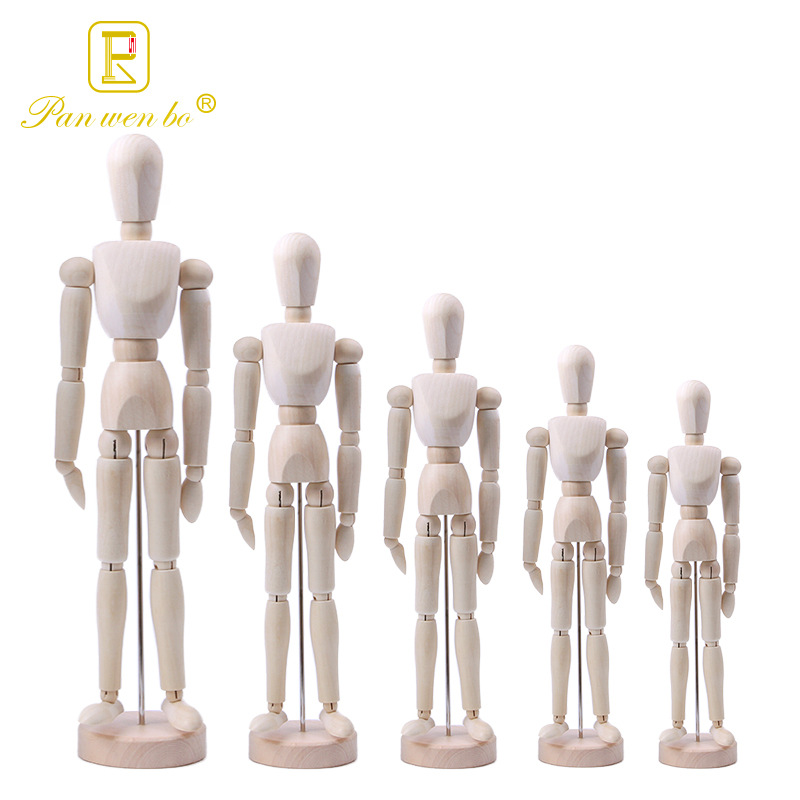 Panwen Bohe Wooden Doll Art Comics Imitation Human Body Flexible Joints Human Sketch Wooden Figure Wooden Ornaments Wholesale