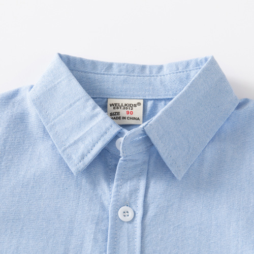 Trendy Fresh Long-Sleeve Shirt with Collar, Comfortable Cotton Children's Shirt, Spring Outing Outdoor Casual Shirt