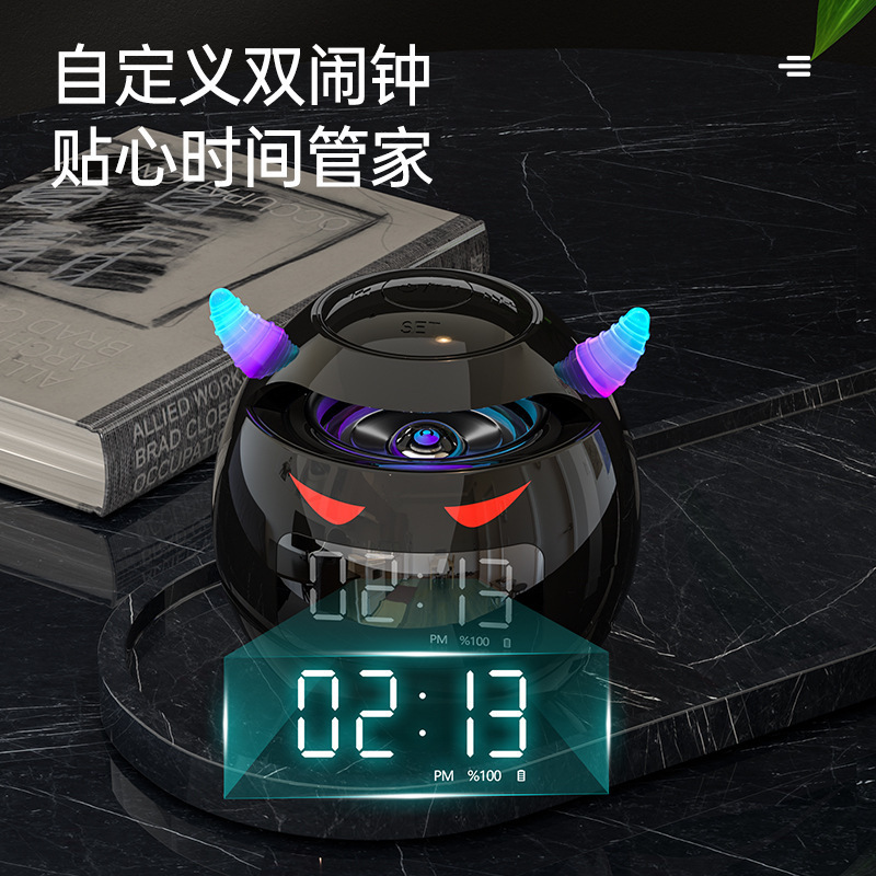 送料無料磁気浮上オーディオハイエンド AI インテリジェント対話ワイヤレス Bluetooth スピーカー時計目覚まし時計カードを挿入して重低音にすることができます|undefined