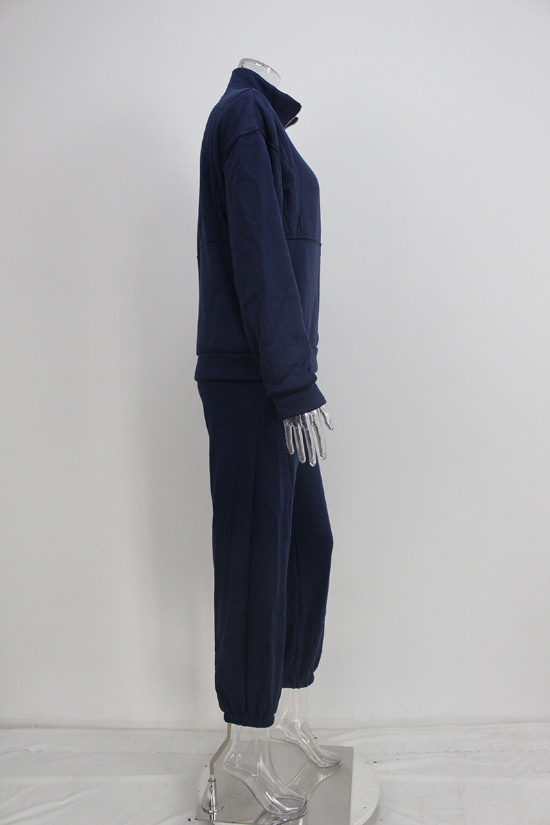 2026 Spring New Women's Clothing European And American Style Fleece Sweatshirt Casual Fashion Two-Piece Set_ecoleips.com