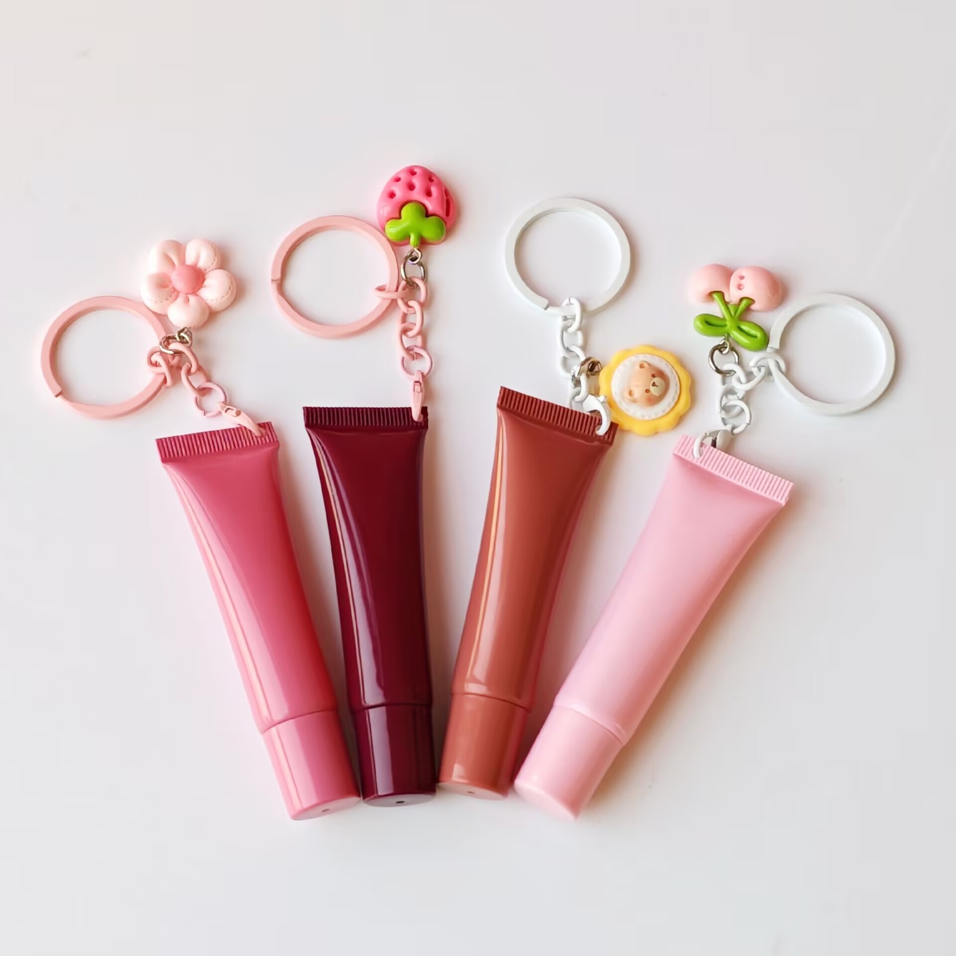15ml唇釉软管唇蜜唇膏软管包材唇膏眼霜打孔带挂件Lipgloss tube