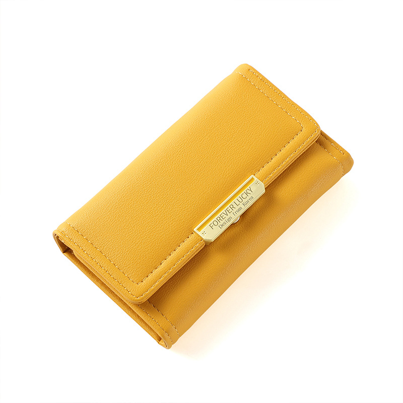 Bolso de cambio de gran capacidad de color sólido bolso de damas pequeño diseño coreano 30% de descuento medio largo simple bolso personalizado