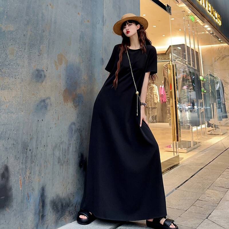 61051 # Long Minimalist Style Dress for Tall Women, Summer Luxury Drapey Niche Maxi Dress 61051 # Long Minimalist Style Dress for Tall Women, Summer Luxury Drapey Niche Maxi Dress