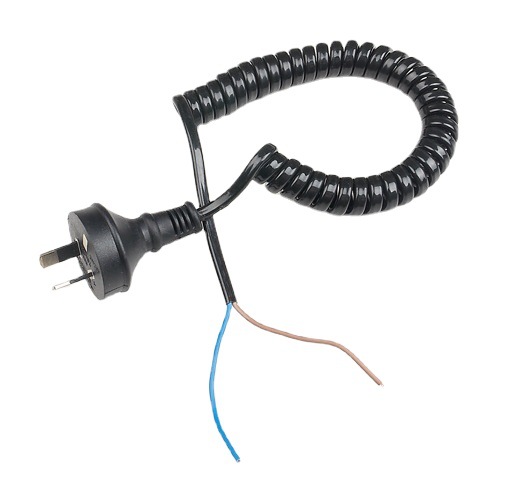 厂家供应两芯澳规插头 电线做弹簧线高品质PU弹簧扁线