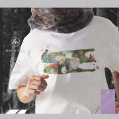 Cryingセンター花鳥3C環境保護分解可能半袖tシャツ男性カップル純綿夏通気シンプル泣き叫ぶ