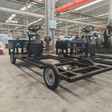 厂家直销定制电动游行花车底盘大型重载花车底盘巡游四轮线控底盘